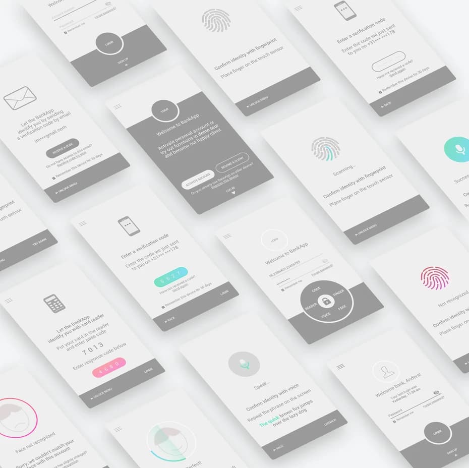 Login steps UI