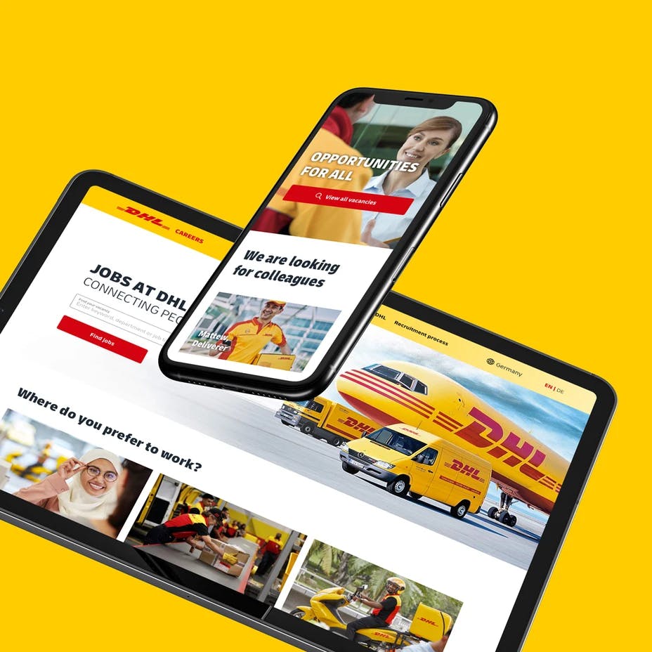 Career website for DHL Germany